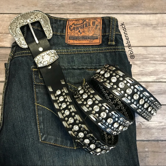 Nocona Accessories - Nocona Black Leather Western Belt